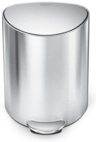 Simplehuman Pedálový odpadkový kôš 6 l, polokrúhly, matná nehrdz. oceľ, plast