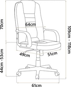 Otočná kancelárska stolička Sofotel 518B - čierna a hnedá