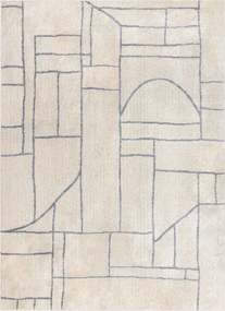 Kusový koberec Fusion 0806 cream/l. grey, 140x190, biela, kancelária, Dywany Łuszczów