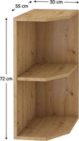 Dolný kuchynský regál Meriel 30 D ZAK BB (dub artisan). Vlastná spoľahlivá doprava až k Vám domov. 1034002