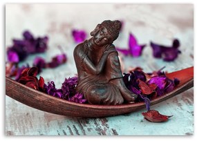 Obraz na plátně Buddha Vintage Purple - 90x60 cm