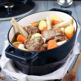 Pyrex Liatinový kastról s pokrievkou 6 l, 33 x 25 cm, sivá, 6 l