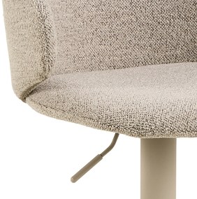 NELA Béžová Latte (tkanina Monza 60 FR) / béžová noha – OTOČNÁ, ČALÚNENÁ BAROVÁ   STOLIČKA DO KUCHYNE, REŠTAURÁCIE