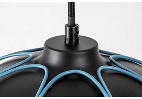 Rabalux 72024 - Luster na lanku SVENS 1xE27/60W/230V čierna/modrá