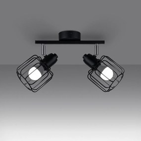 Bodové svietidlo Beluci, 2x čierne drôtené tienidlo, (možnosť polohovania)