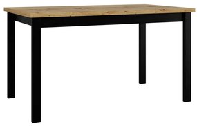 Rozkladací jedálenský stôl Deasal 80 x 140 180 II (dub artisan + čierna) (pre 4-8 osôb). Vlastná spoľahlivá doprava až k Vám domov. 1105369