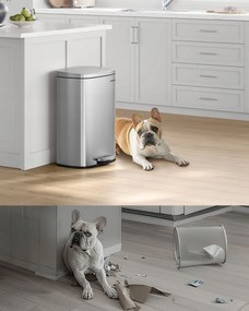 Nerezový odpadkový kôš Doro 50 l strieborný