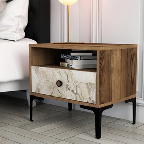 Nočný stolík Lizbon Walnut White
