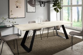 Dizajnový rozkladací jedálenský stôl TAIT chromix biely Rozmer stola: rozmer 160cm