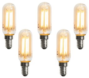 Sada 5 stmievateľných LED žiaroviek E14 zlatá T25 4W 300 lm 2200K