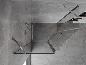 Mexen Mist, päťuholníkový sprchový kút výklopný 100 x 90 cm, číre sklo, chrómový profil, 8A8-100-090-01-00