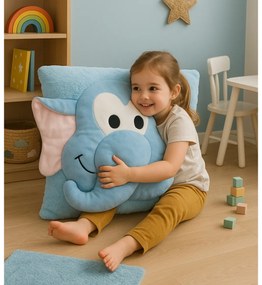 Detský vankúš CUDDLI FRIENDS 70x70 cm plyšový - viac farieb Farba: Tmavohnedá