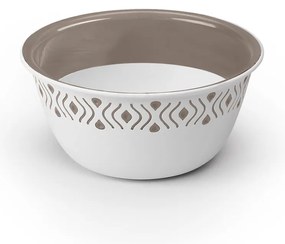 STEFANPLAST Plastová miska Tosca pr. 13 cm biela/svetlo šedá