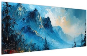 Obraz - Maľba hôr (120x50 cm)