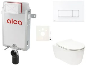 Cenovo zvýhodnený závesný WC set Alca na zamurovanie + WC Glacera Alfa SIKOAA7