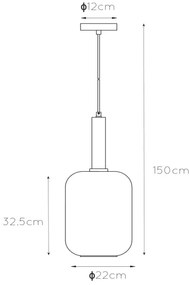 Lucide 45494/01/65 - Luster na lanku JOANET 1xE27/40W/230V