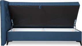 Posteľ Lusaka 180x200 cm, námornická modrá látka