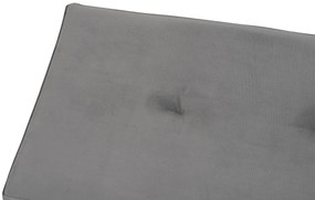 Noela Zamatová lavica s čiernou podnožou MOZA šedá