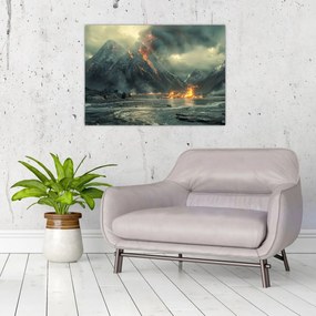 Obraz - Erupcia sopky (70x50 cm)
