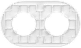 Elhard Okrúhly dvojitý rámček Rondo, biely RD3002W