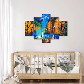 Obraz - Milenci, Pointilizmus (150x105 cm)