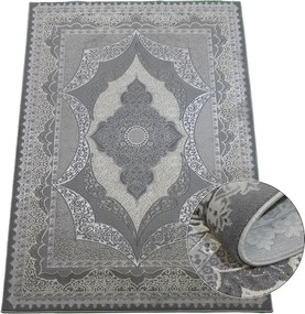 Koberec Allianz 6302 GREY – sivý s orientálnym vzorom Rozmer: 280x370 cm