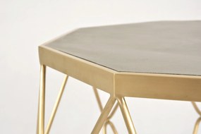 Konferenčný stolík Glamo 68 cm zlatý/sivý