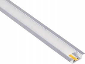 BERGE LED eloxovaný hliníkový profil zapustený 2m - sada