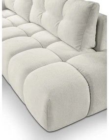 Rozkladacia rohová čalúnená sedacia súprava s úložným priestorom do L ALMADA ľavá béžová