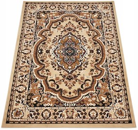 Eureka Home TURECKÝ KOBEREC KLASICKÝ BÉŽOVÝ TURECKÉ KOBERCE DO OBÝVAČKY BCF 80x150
