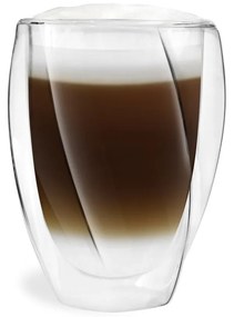 Sada 2 dvojstenných pohárov Vialli Design Latte, 300 ml