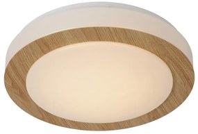 Lucide 79179/12/72 DIMY - stropné osvetlenie do kúpeľne - priemer 28,6 cm - LED stmievatelná - 1x12W 3000K - IP21 - svetlé drevo