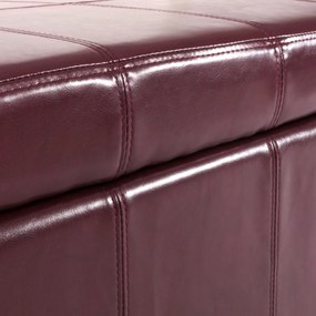 Skladovacia lavica Krien 112 x 45 x 45cm - Červená