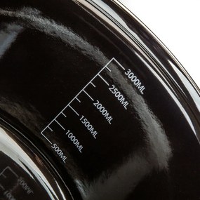 Banquet Hrniec smaltovaný METALLIC Black 24 cm, 3,7 l, s pokrievkou, 24 cm