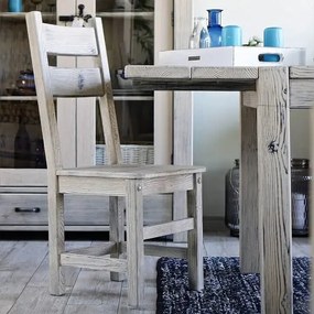 Vidiecka patinovaná jedálenská stolička, 40x41x99 cm