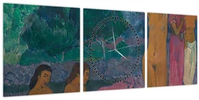 Obraz - Paul Gauguin, The Invocation, reprodukcia (s hodinami) (90x30 cm)