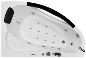 M-SPA - Kúpeľňová vaňa pravá s hydromasážou 0024 pre 1 osobu 169 x 90 x 56 cm