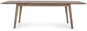 Záhradný rozkladací stôl savia 180 (240) x 90 cm hnedý MUZZA