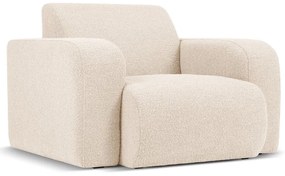 Béžové kreslo z textílie bouclé Molino – Micadoni Home