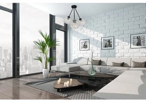 Stropné svietidlo Crystal Trio, 3x strieborné krištáľové tienidlo