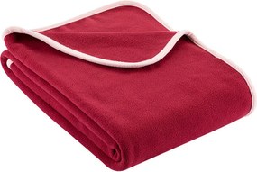Fleecová deka vínová
