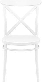 CROSS záhradná stolička bez podrúčok white