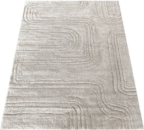 DY Béžový koberec s geometrickým vzorom Serenity 01 Rozmer: 160x230 cm