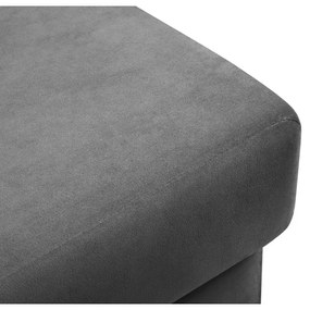 Svetlosivá zamatová podnožka Kyoto – Cosmopolitan Design