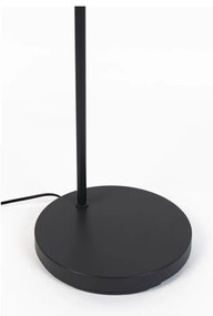 Čierna stojacia lampa s kovovým tienidlom (výška 135 cm) Hajo – White Label