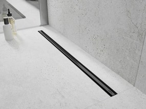 Mexen Flat nerezový sprchový žľab s rotačným 360° sifónom 100 cm, vzor SLIM, čierna, 1741100