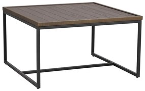 Tmavohnedý konferenčný stolík s doskou z dubového dreva ø 70 cm Deerfield – Rowico