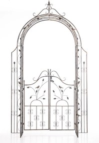 Pergola na popínavé rastliny GS22232 s bránkou - Bronzová