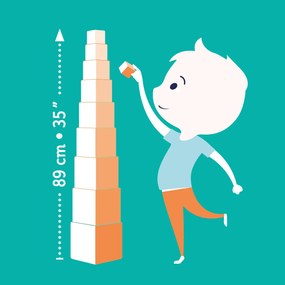 Skladacie kocky pyramída – Moji priatelia