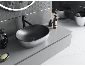 Mexen Viki, umývadlo na dosku 48x35x14 cm, čierna matná-strieborná, 21054874